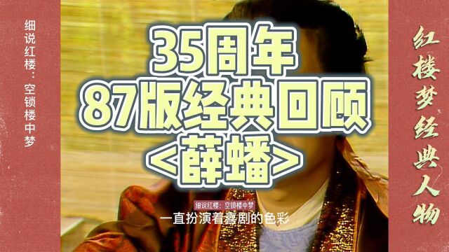 说薛蟠,87版《红楼梦》35周年系列