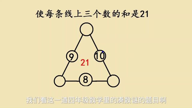 四年级数学:凑数谜,找到突破口就简单明了了