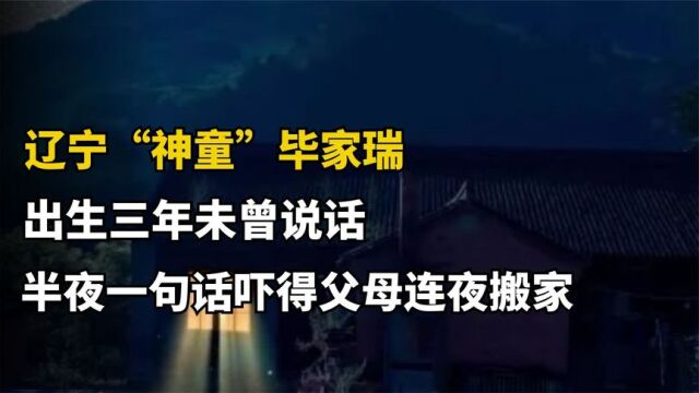 辽宁“神童”毕家瑞,半夜开口吓坏父母,竟发现拥有“特异功能”