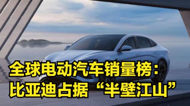 全球电动汽车销量榜:比亚迪占据“半壁江山”,特斯拉依旧第一