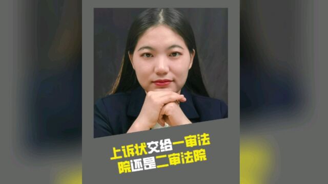 上诉状交给一审法院还是二审法院?