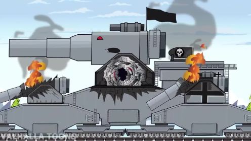 坦克动画：绿坦克被打的很惨