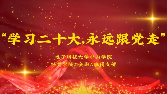 |学习二十大,永远跟党走| 电子科技大学中山学院经贸学院21金融学A班团日主题活动