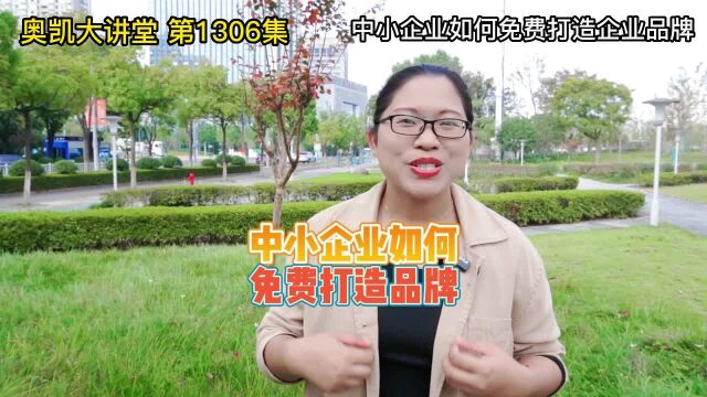 1306 中小企业如何免费打造企业品牌