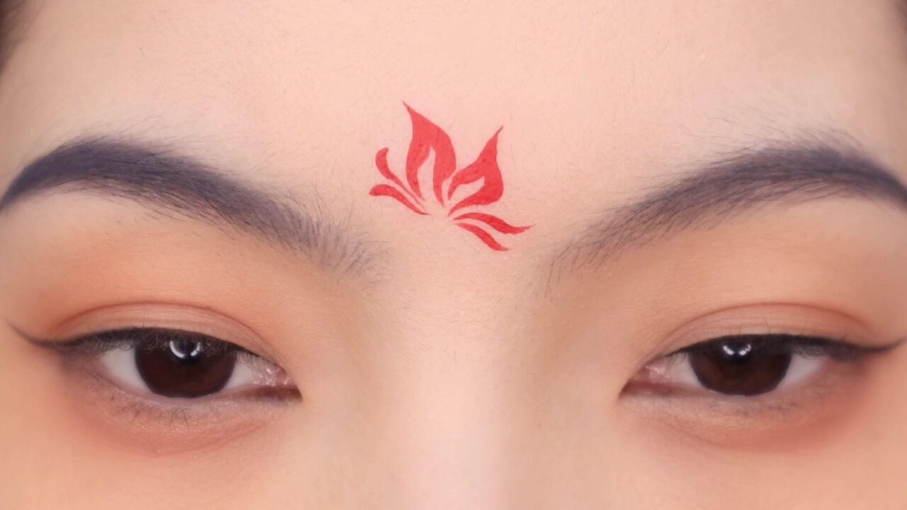 古风花钿,超简单的花钿,一看就会_腾讯视频