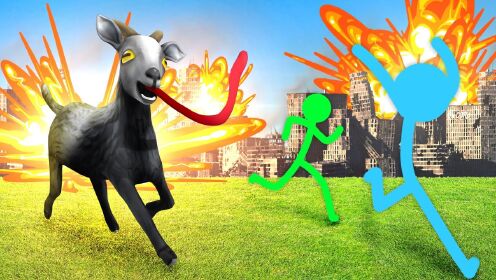 模拟山羊3:我在森林里发现了大脚怪物,解锁了外星黑科技武器