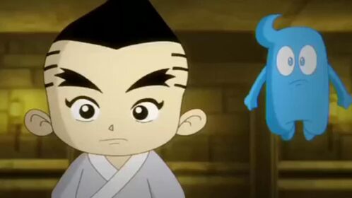 少林海宝第24集:老方丈写了个字,大河小子居然认识,哪料方丈让他再