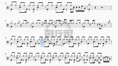 【鼓行家】瑞秋 - 丢火车乐队 架子鼓 动态鼓谱