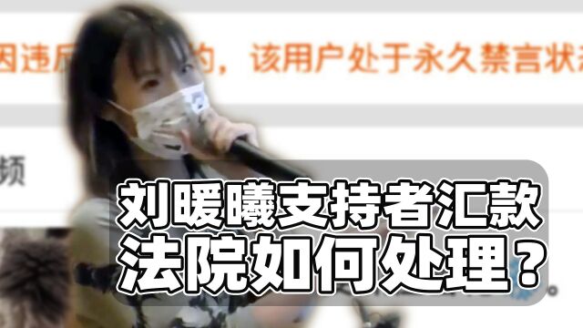 刘暖曦支持者汇款,法院会怎么处理?个人建议先做合法性审查