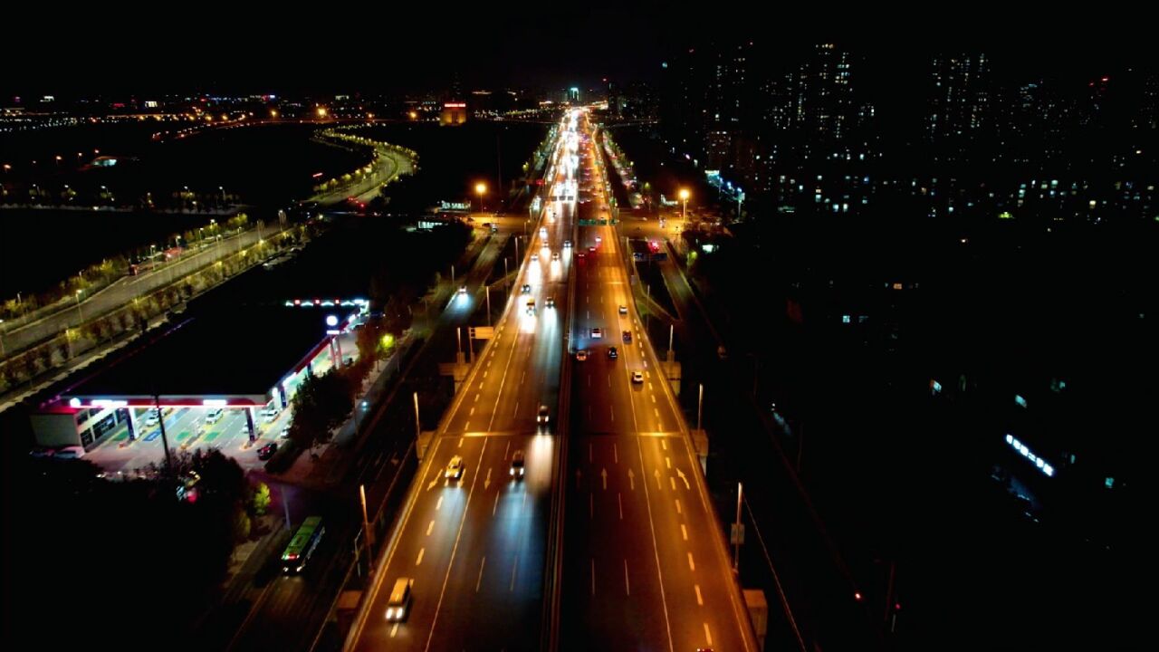 郑州中州大道(北三环段)夜拍街景