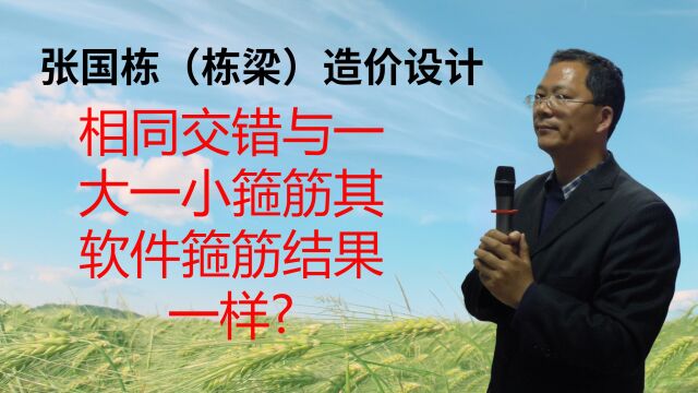 张国栋(栋梁)造价设计:相同交错与一大一小箍筋其软件箍筋结果一样