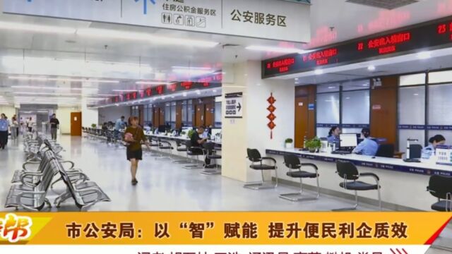 市公安局:以“智”赋能 提升便民利企质效