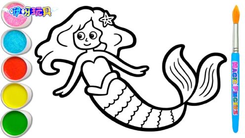儿童简笔画：美人鱼正在海里面翩翩起舞呢！快来跟我一起学画画吧