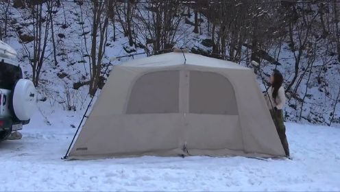 一个人的雪地露营