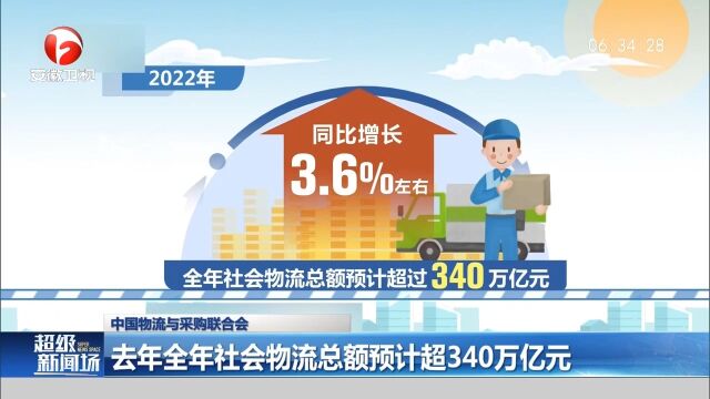 2022年我国社会物流总额预计超340万亿元