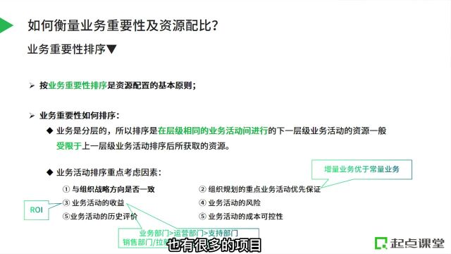 企业进行资源分配时,如何衡量业务重要性?