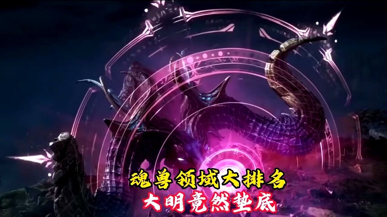 【斗罗大陆】魂兽领域技能排行,大明竟然只能垫底!