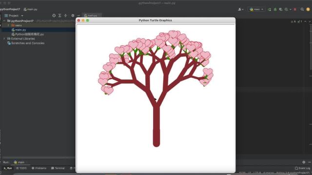 小码农利用Python递归绘制一支爱心树