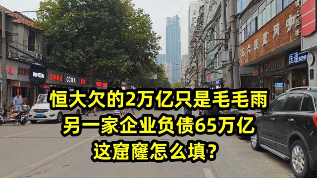 恒大欠的2万亿只是毛毛雨,另一家企业负债65万亿,这窟窿怎么填?