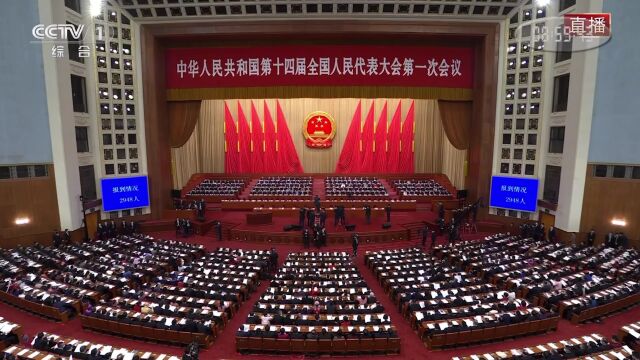 十四届全国人大一次会议开幕 习近平等党和国家领导人出席开幕会