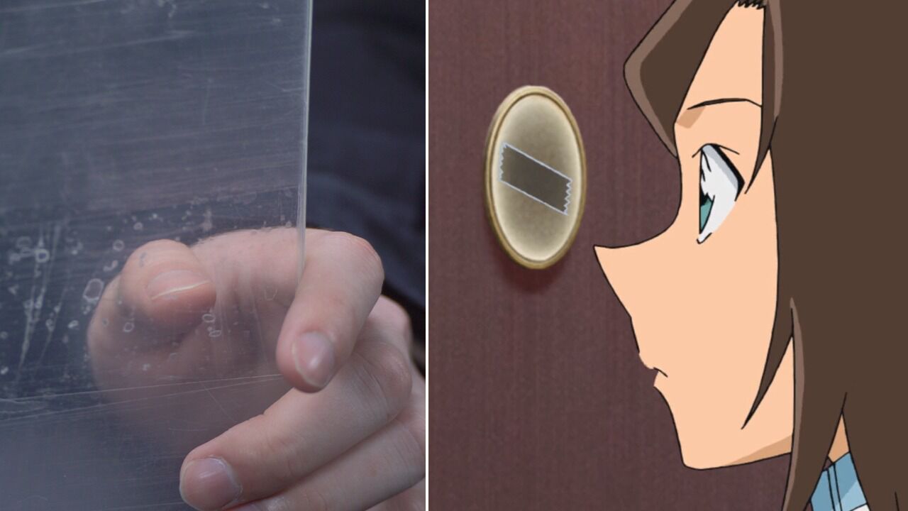 《柯南》941集实验还原,磨砂玻璃贴上透明胶带是否真的可以变透明?