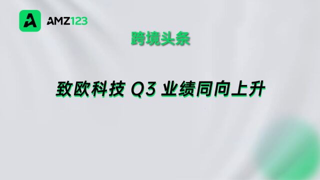 致欧科技Q3收入同比增长,新品表现优异!