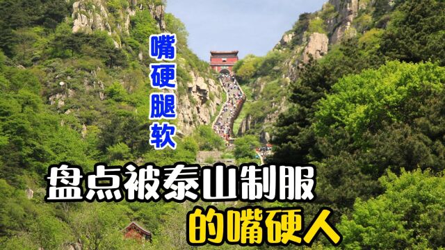 被泰山制服的嘴硬人 不是小小泰山而是我有眼不识泰山