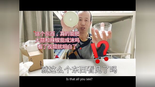 15.9元的便宜搅蒜器真能把蒜搅成沫吧!你信吗