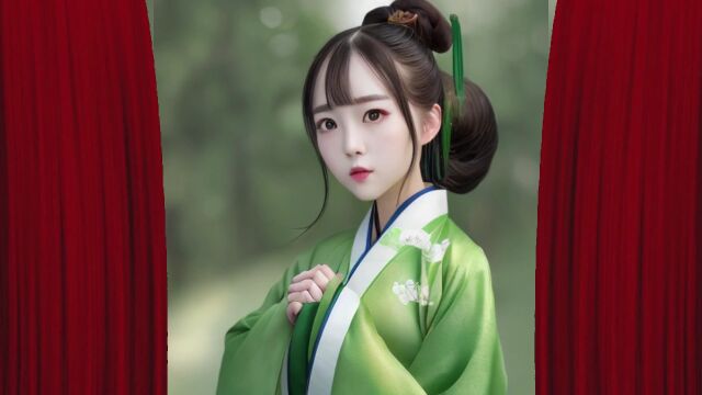 AI绘画汉服小姐姐:雨中红颜倍添情,节后上班无言中