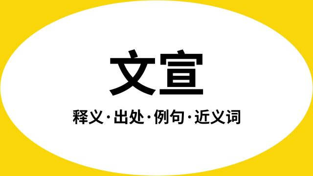 “文宣”是什么意思?