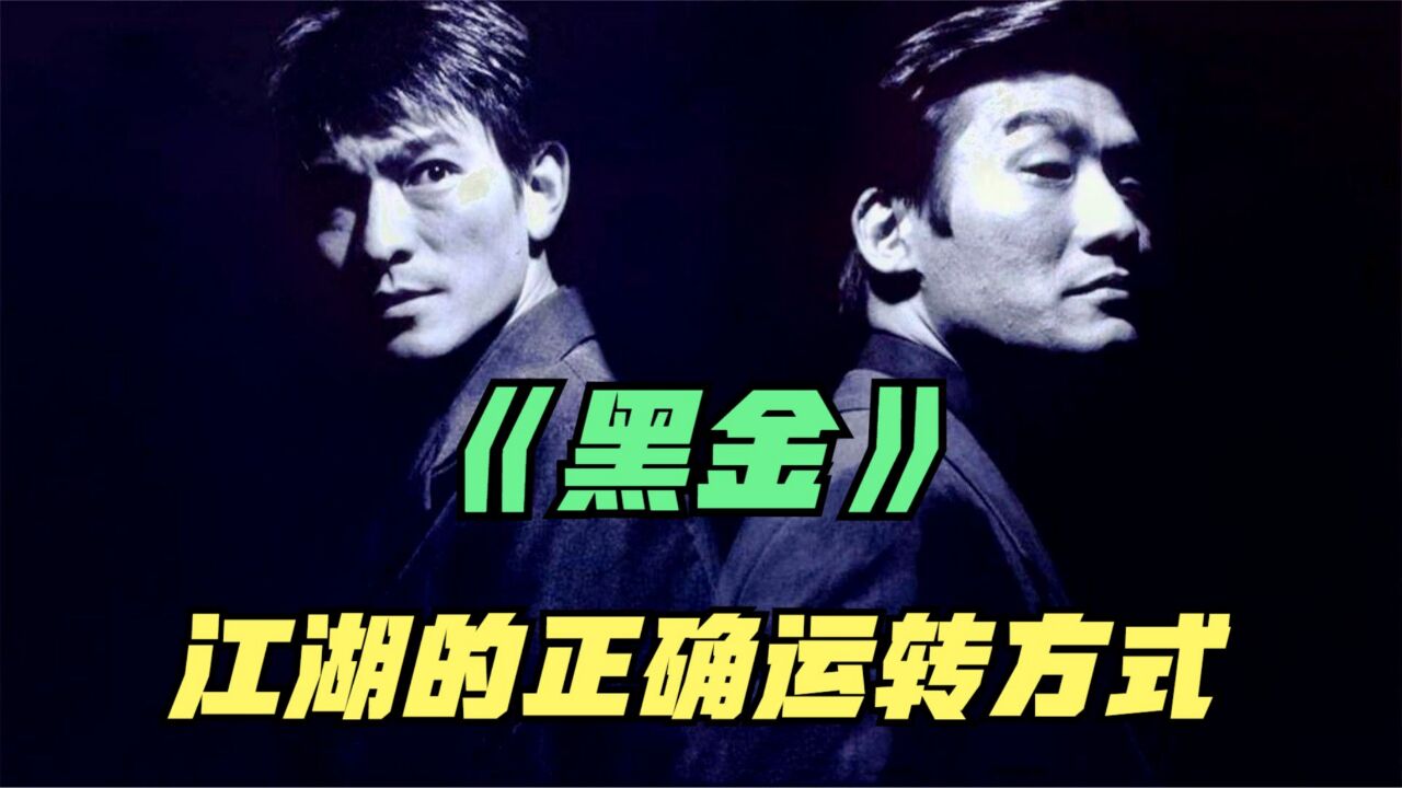 刘德华和梁家辉两大影帝同台飙戏,原来《黑金》藏着这么多秘密