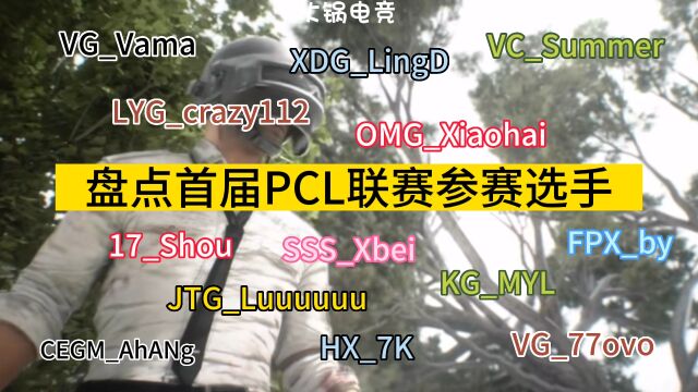 盘点首届PCL联赛参赛选手你还记得哪些?