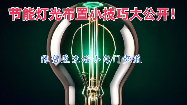 在一些需要短暂照明的地方,可以使用感应灯,当有人靠近时自动亮起,离开后自动熄灭.这样方便节能,还提高了家居的智能化水平