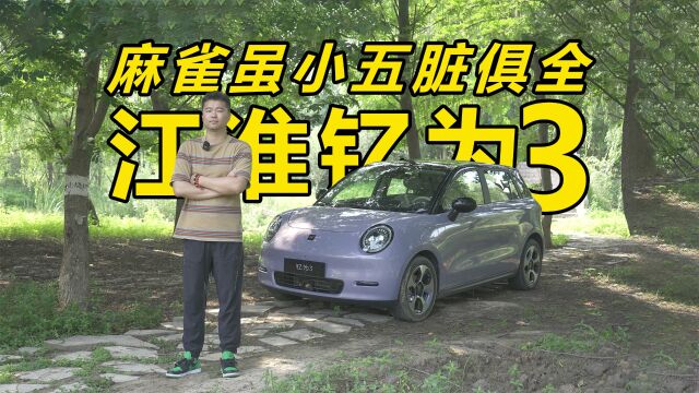 麻雀虽小五脏俱全,试驾江淮全新电动车钇为3