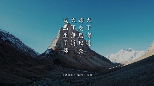 老子《道德经》第四十六章“天下有道,却走马以粪.天下无道,戎马生于郊”领导者的欲望对整个管理的组织至关重要