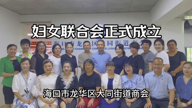 海口市龙华区大同街道商会妇女联合会成立,助力海南自贸港建设!