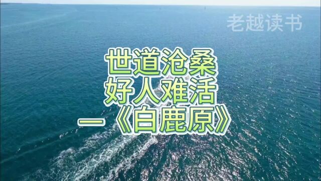 世道沧桑,好人难活—《白鹿原》