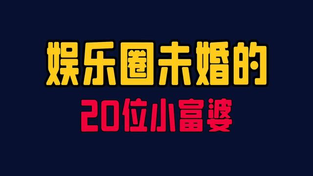 娱乐圈未婚的20位小富婆,漂亮又有钱的小姐姐,你喜欢哪位?