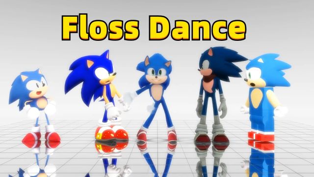 5个不同风格的索尼克跳“Floss Dance”