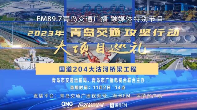 “2023青岛交通攻坚行动 大项目巡礼”——走进国道204大沽河桥梁工程现场