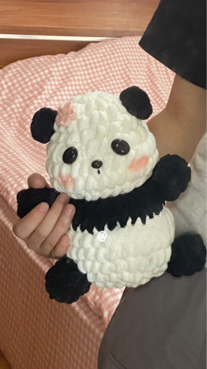 冰条熊猫编织教程