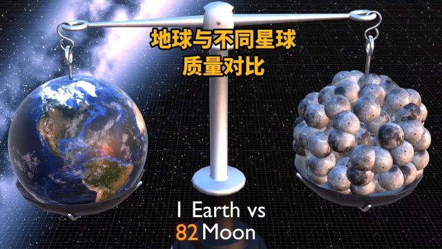 地球与不同星球的质量对比!