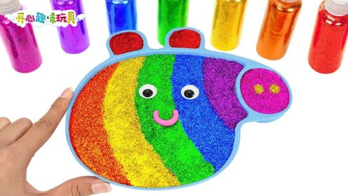 玩具动画：史莱姆制作彩色小猪佩奇玩具，儿童手工DIY益智玩具