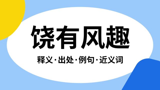 “饶有风趣”是什么意思?