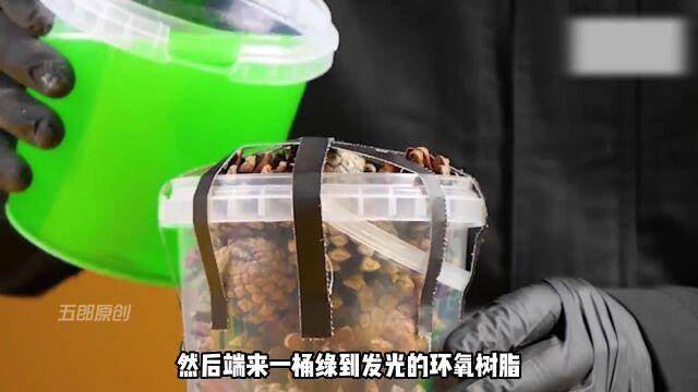 小伙收集干燥的松果,配环氧树脂定制首饰罐,造型精美堪称工艺品