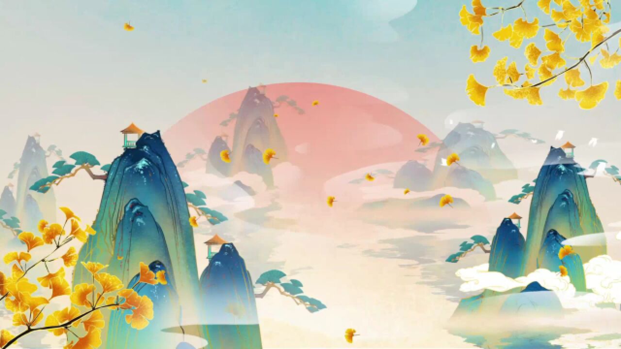 b602-千里江山背景视频舞台演出节目动态led大屏幕背景视频高清素材