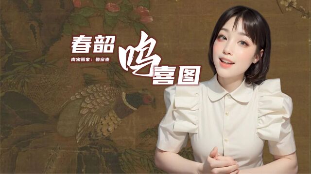 气氛恬静,环境优美——《春韶鸣喜图》