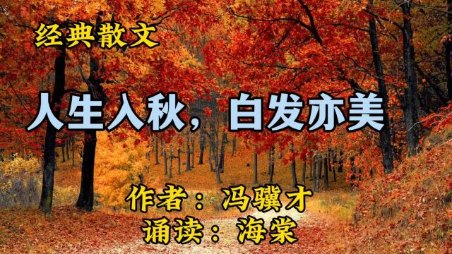 经典散文诵读:《人生入秋,白发亦美》作者:冯骥才