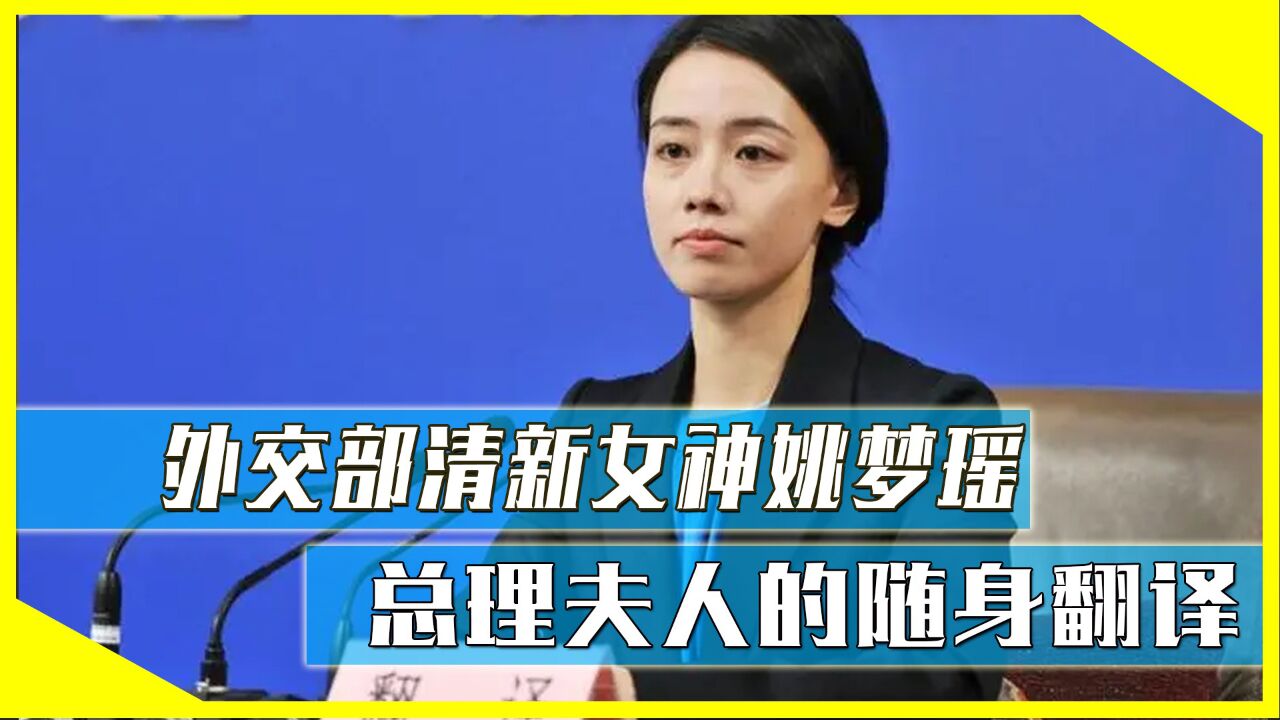 外交女神姚梦瑶,初次亮相就在大场合,曾任总理夫人随身翻译