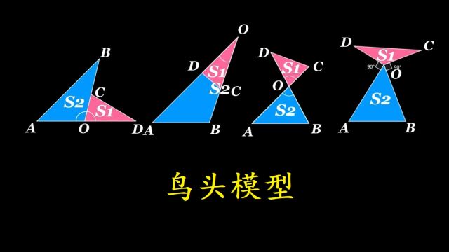 001数学动起来,这样理解鸟头模型,共角定理